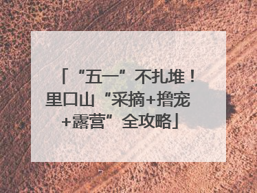 “五一”不扎堆！里口山“采摘+撸宠+露营”全攻略