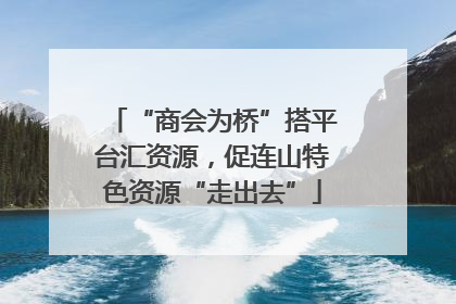 “商会为桥”搭平台汇资源，促连山特色资源“走出去”