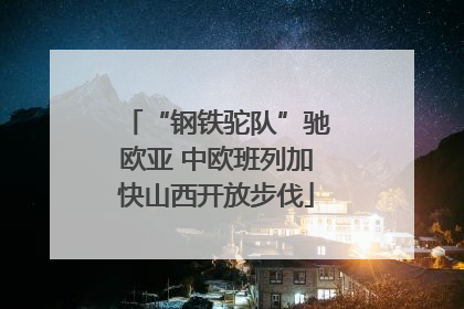 “钢铁驼队”驰欧亚 中欧班列加快山西开放步伐