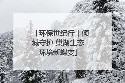 环保世纪行｜倾城守护 巢湖生态环境新蝶变