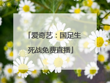 爱奇艺：国足生死战免费直播
