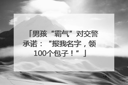 男孩“霸气”对交警承诺：“报我名字，领100个包子！”