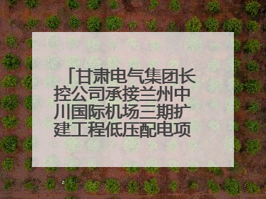 甘肃电气集团长控公司承接兰州中川国际机场三期扩建工程低压配电项目纪实