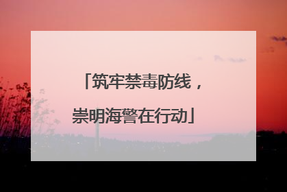 筑牢禁毒防线，崇明海警在行动