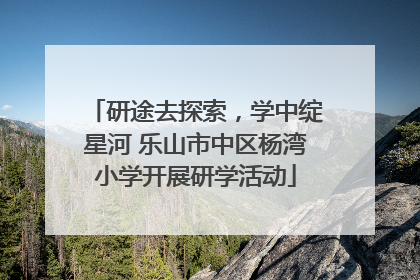 研途去探索，学中绽星河 乐山市中区杨湾小学开展研学活动