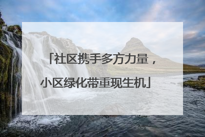 社区携手多方力量，小区绿化带重现生机