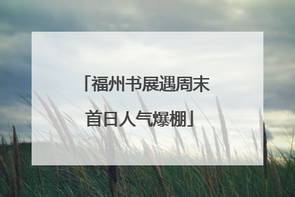 福州书展遇周末 首日人气爆棚