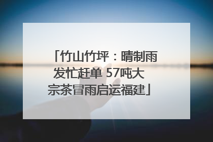 竹山竹坪：晴制雨发忙赶单 57吨大宗茶冒雨启运福建