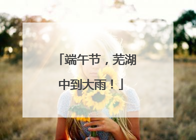 端午节，芜湖中到大雨！