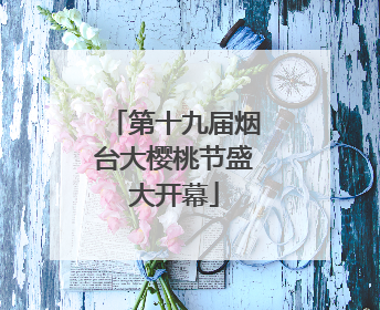 第十九届烟台大樱桃节盛大开幕