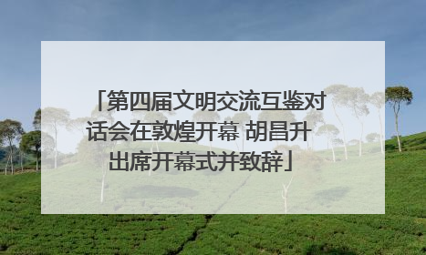第四届文明交流互鉴对话会在敦煌开幕 胡昌升出席开幕式并致辞
