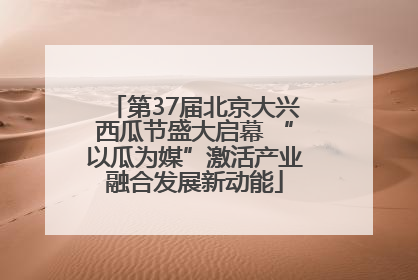 第37届北京大兴西瓜节盛大启幕 “以瓜为媒”激活产业融合发展新动能