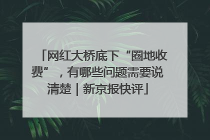 网红大桥底下“圈地收费”，有哪些问题需要说清楚｜新京报快评