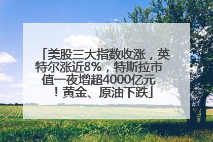 美股三大指数收涨，英特尔涨近8%，特斯拉市值一夜增超4000亿元！黄金、原油下跌