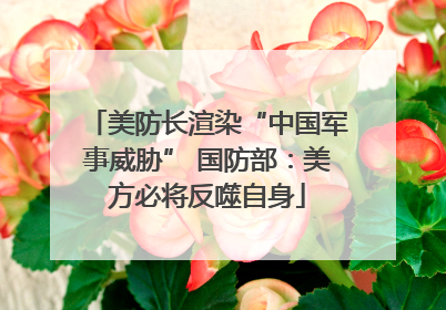 美防长渲染“中国军事威胁” 国防部：美方必将反噬自身