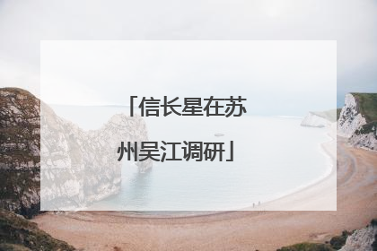 信长星在苏州吴江调研