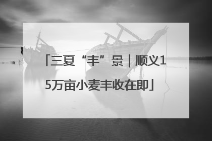 三夏“丰”景｜顺义15万亩小麦丰收在即