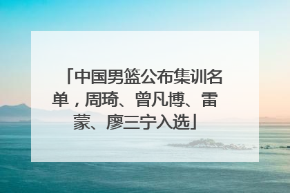 中国男篮公布集训名单，周琦、曾凡博、雷蒙、廖三宁入选