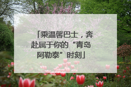 乘温馨巴士，奔赴属于你的“青岛阿勒泰”时刻