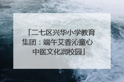 二七区兴华小学教育集团：端午艾香沁童心 中医文化润校园
