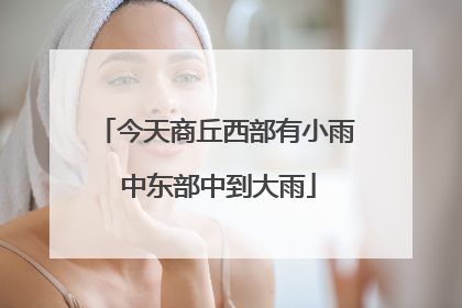 今天商丘西部有小雨 中东部中到大雨