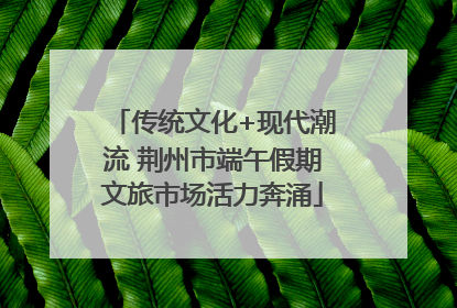传统文化+现代潮流 荆州市端午假期文旅市场活力奔涌
