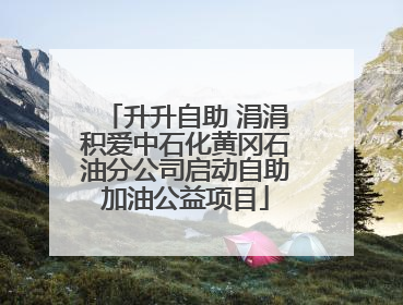 升升自助 涓涓积爱中石化黄冈石油分公司启动自助加油公益项目
