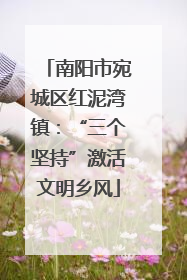 南阳市宛城区红泥湾镇：“三个坚持”激活文明乡风