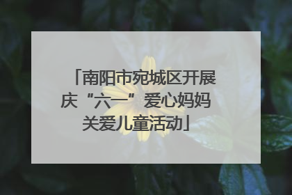 南阳市宛城区开展庆“六一”爱心妈妈关爱儿童活动
