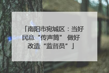 南阳市宛城区：当好民意“传声筒” 做好改造“监督员”