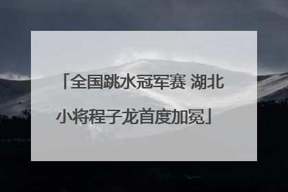 全国跳水冠军赛 湖北小将程子龙首度加冕