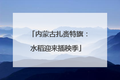 内蒙古扎赉特旗：水稻迎来插秧季