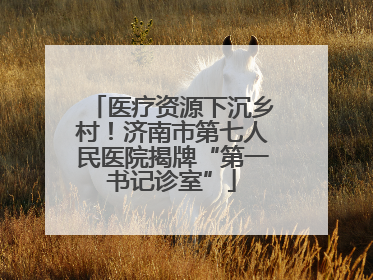 医疗资源下沉乡村！济南市第七人民医院揭牌“第一书记诊室”