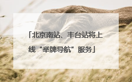 北京南站、丰台站将上线“举牌导航”服务