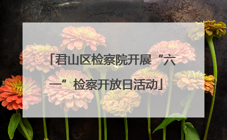 君山区检察院开展“六一”检察开放日活动