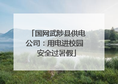 国网武陟县供电公司：用电进校园  安全过暑假