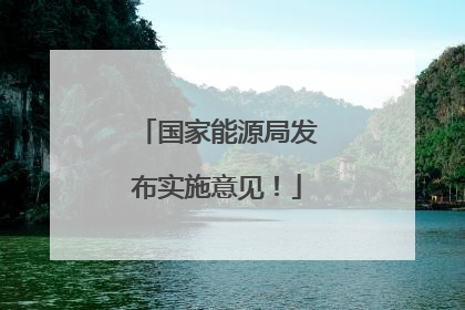 国家能源局发布实施意见！