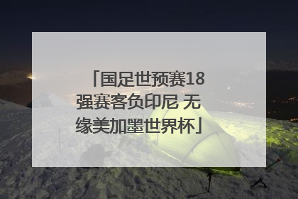 国足世预赛18强赛客负印尼 无缘美加墨世界杯