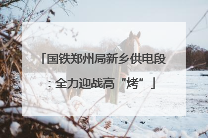 国铁郑州局新乡供电段：全力迎战高“烤”