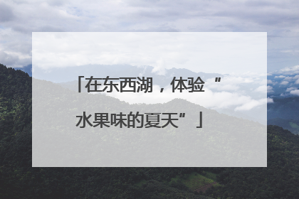 在东西湖，体验“水果味的夏天”