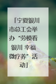 宁夏银川市总工会举办“劳模看银川 幸福微疗养”活动