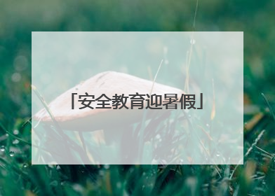 安全教育迎暑假