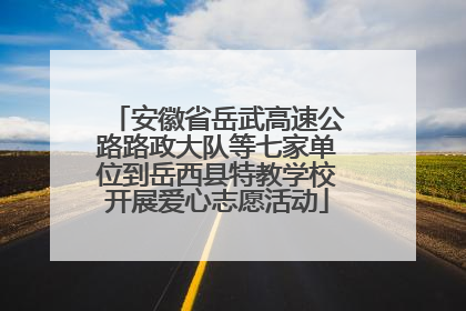 安徽省岳武高速公路路政大队等七家单位到岳西县特教学校开展爱心志愿活动