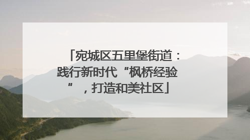 宛城区五里堡街道：践行新时代“枫桥经验”，打造和美社区