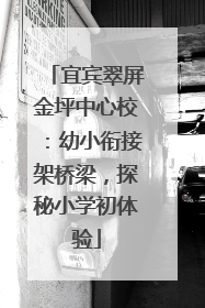 宜宾翠屏金坪中心校：幼小衔接架桥梁，探秘小学初体验