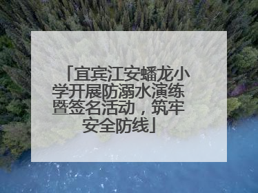 宜宾江安蟠龙小学开展防溺水演练暨签名活动，筑牢安全防线