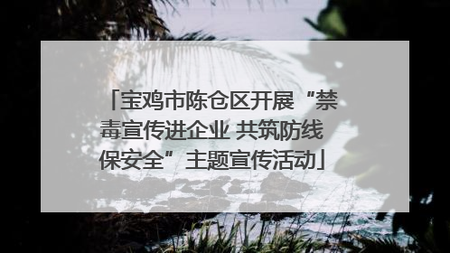 宝鸡市陈仓区开展“禁毒宣传进企业 共筑防线保安全”主题宣传活动
