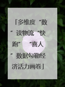 多维度“数”读物流“快跑” “喜人”数据勾勒经济活力画卷