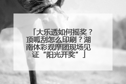 大乐透如何摇奖？顶呱刮怎么印刷？湖南体彩观摩团现场见证“阳光开奖”