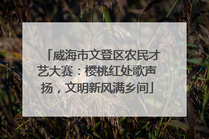 威海市文登区农民才艺大赛：樱桃红处歌声扬，文明新风满乡间